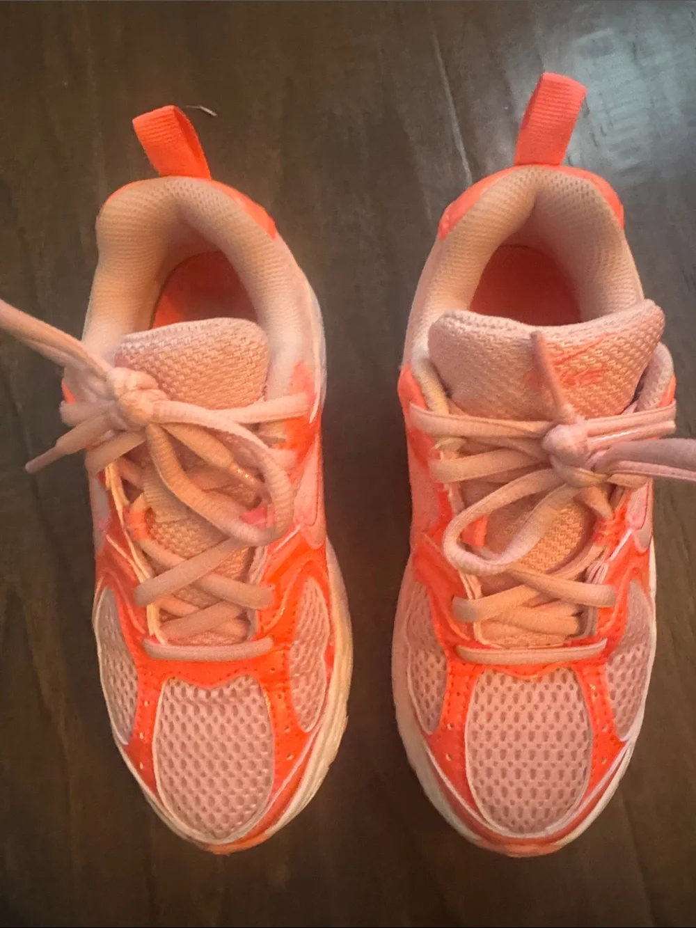 Like new Nike Kids Coral and Light Pink Athletic Sneakers